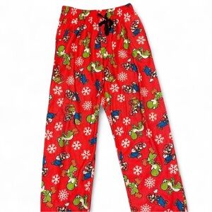 Super Mario &‎ Yoshi Christmas Snowflake Fleece Pajama Pants